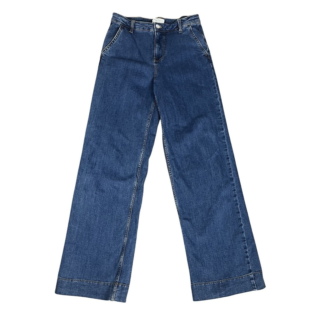 Part Two Relaxed Fit Denim Wide Leg Jeans‎ Pants Size 28 Blue High Rise